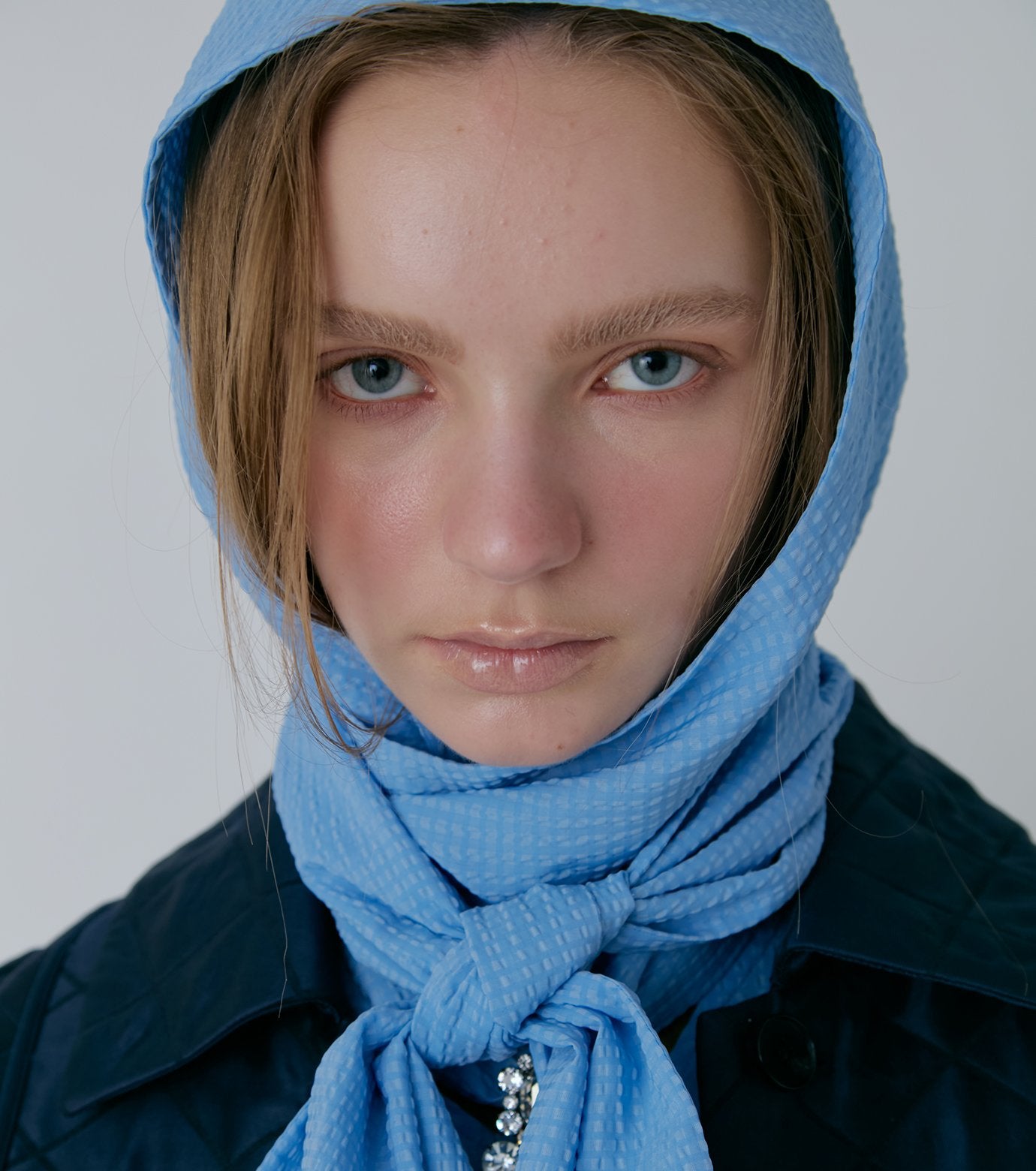 Gingham Check Hooded Shirt