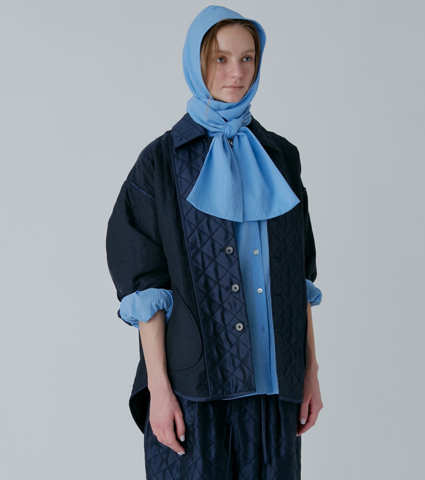 Gingham Check Hooded Shirt