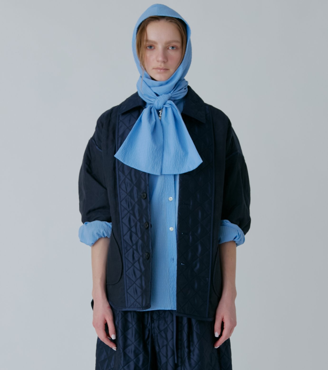 Gingham Check Hooded Shirt