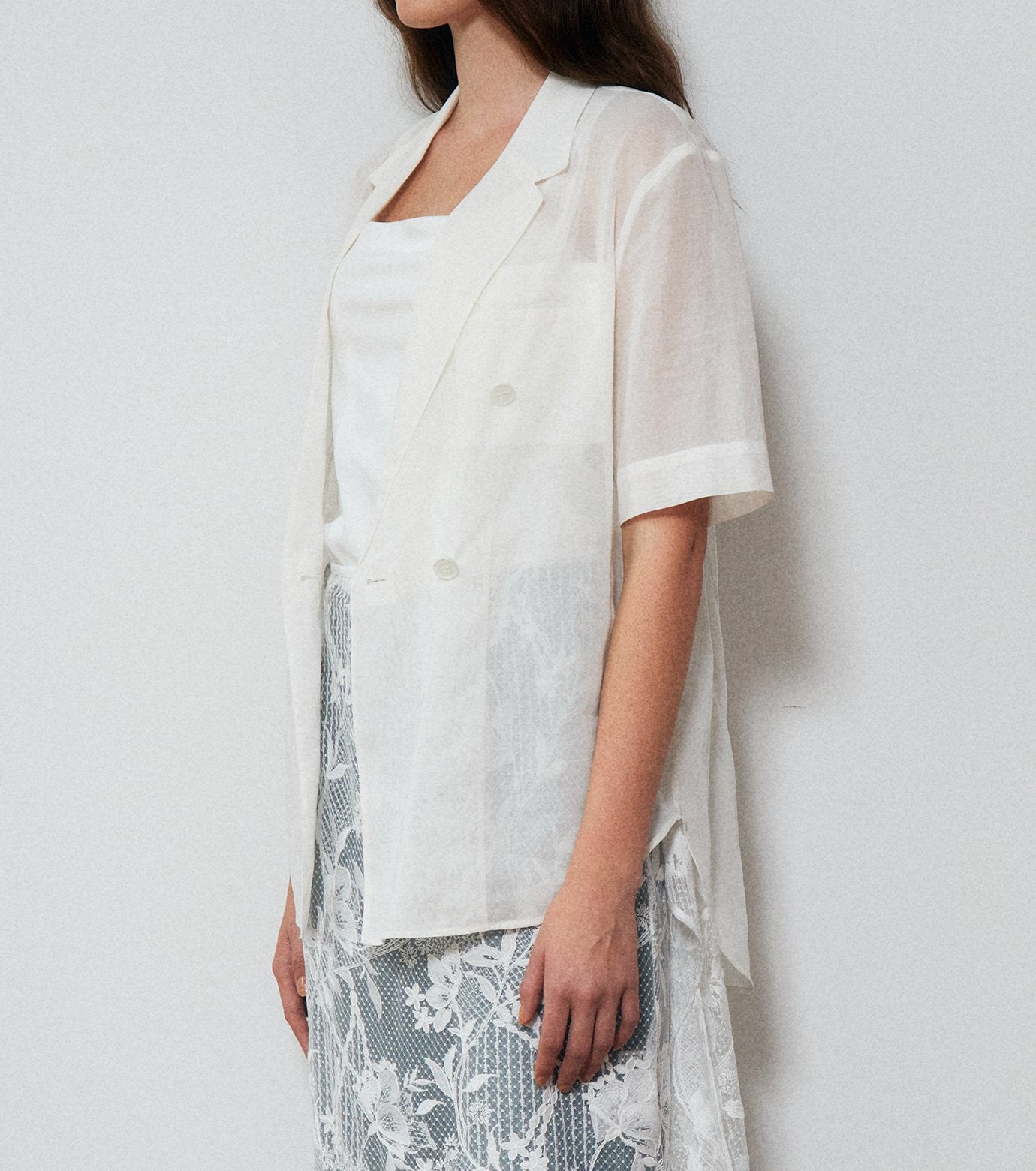 Sheer Double Breasted SS Jacket
