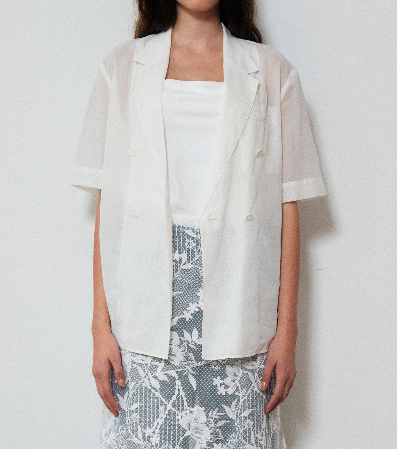 Sheer Double Breasted SS Jacket