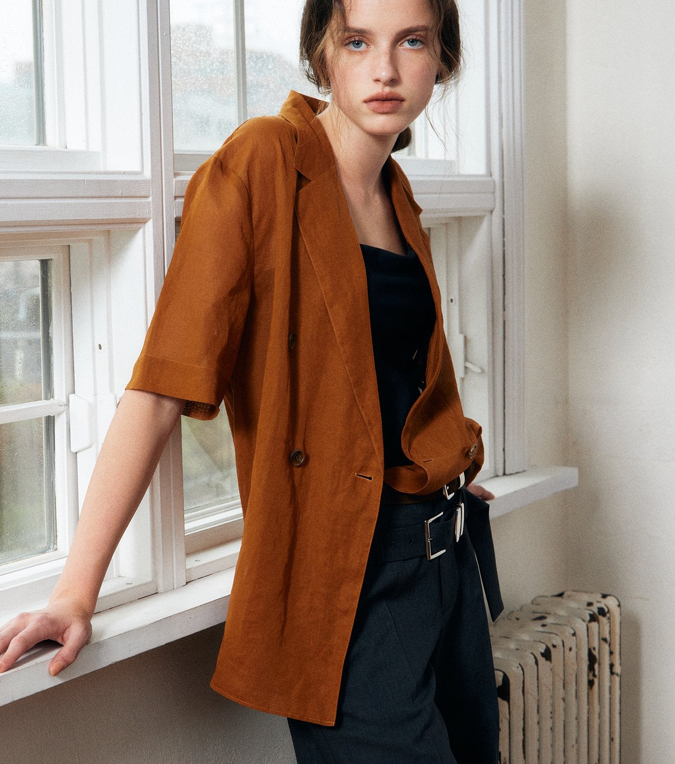 Sheer Double Breasted SS Jacket