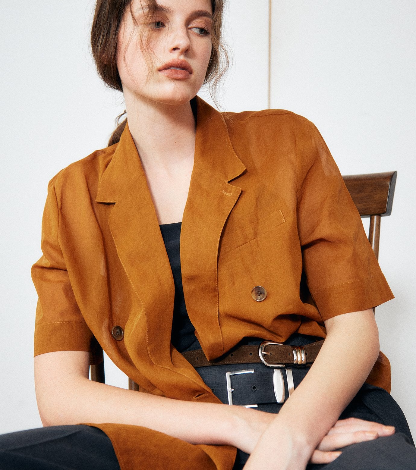 Sheer Double Breasted SS Jacket
