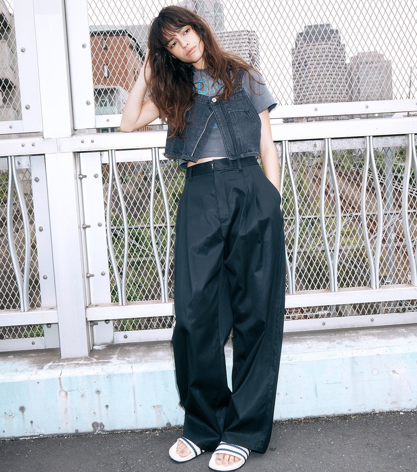 Denim Bib Top