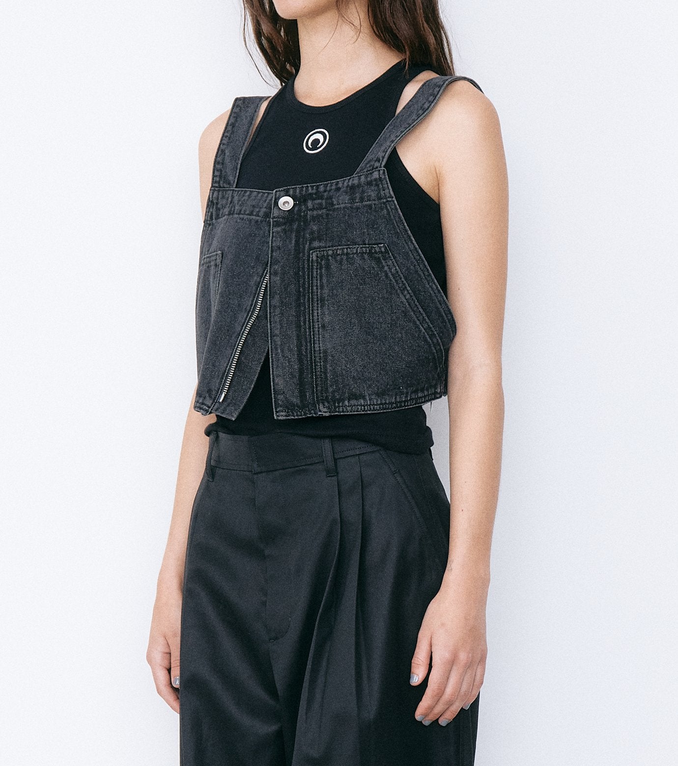 Denim Bib Top