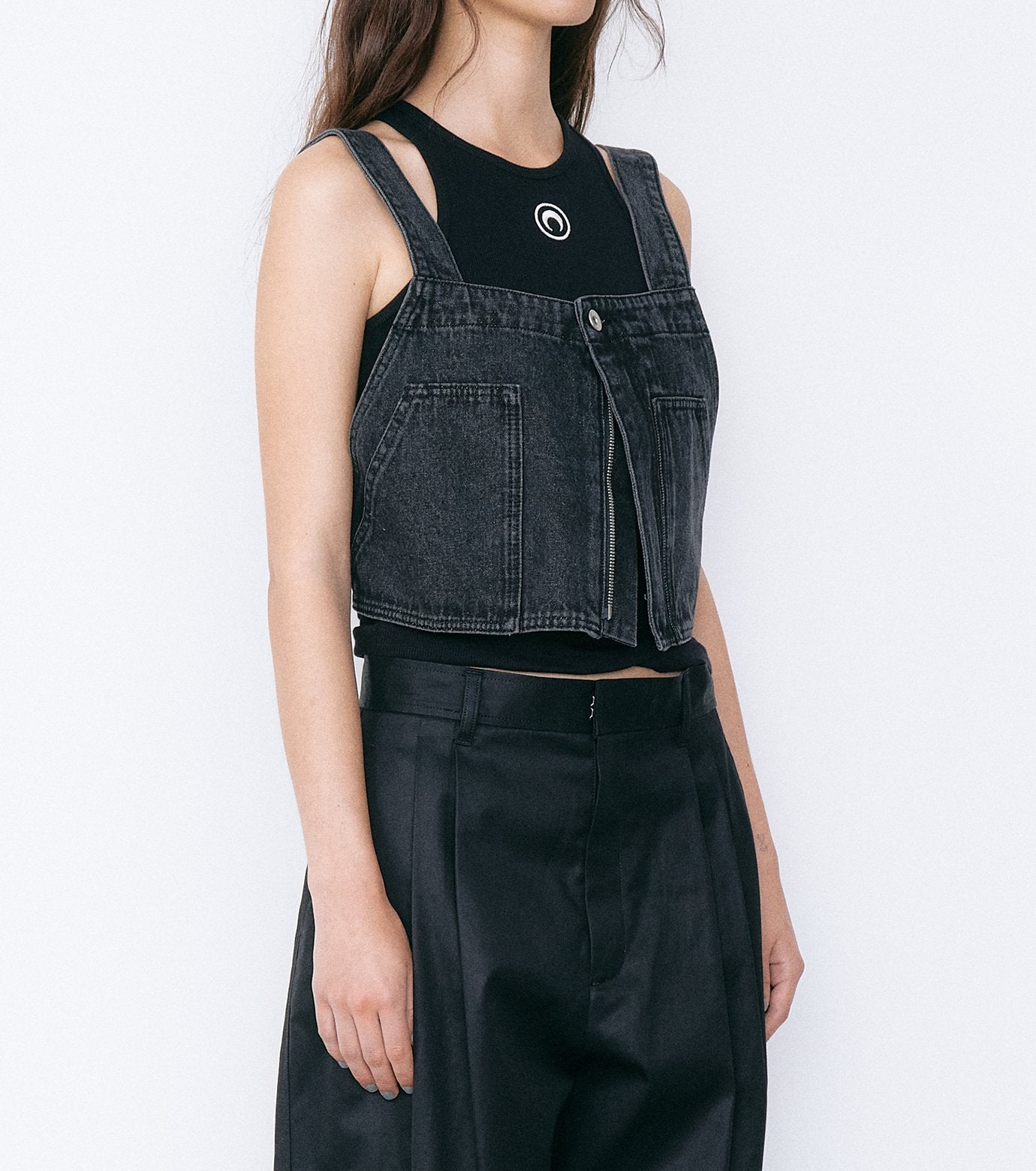 Denim Bib Top