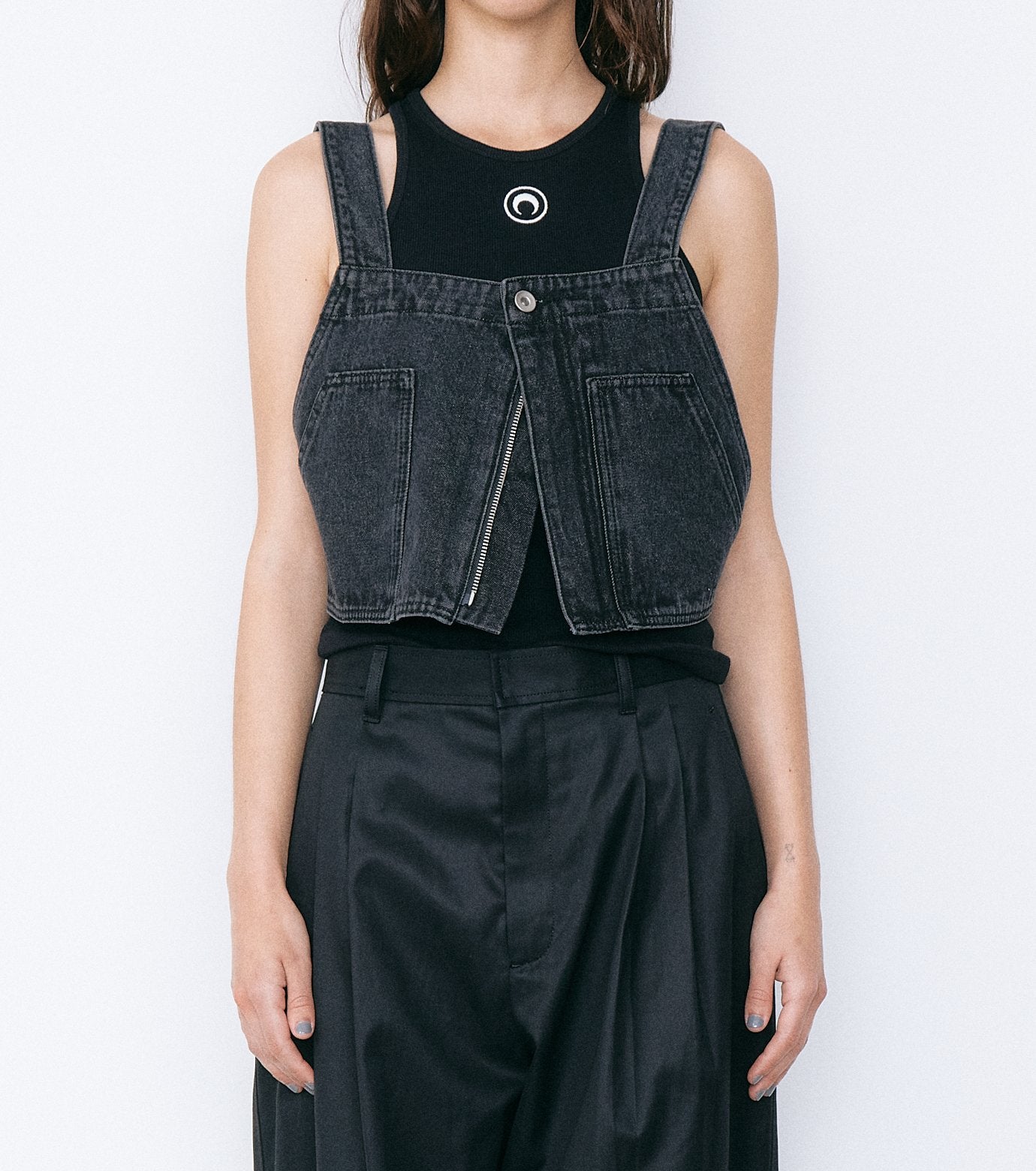 Denim Bib Top