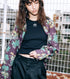 Tropical Print Sheer Shirt
