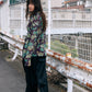 Tropical Print Sheer Shirt