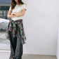 Tropical Print Sheer Shirt