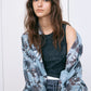 Tropical Print Sheer Shirt