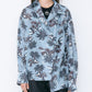 Tropical Print Sheer Shirt