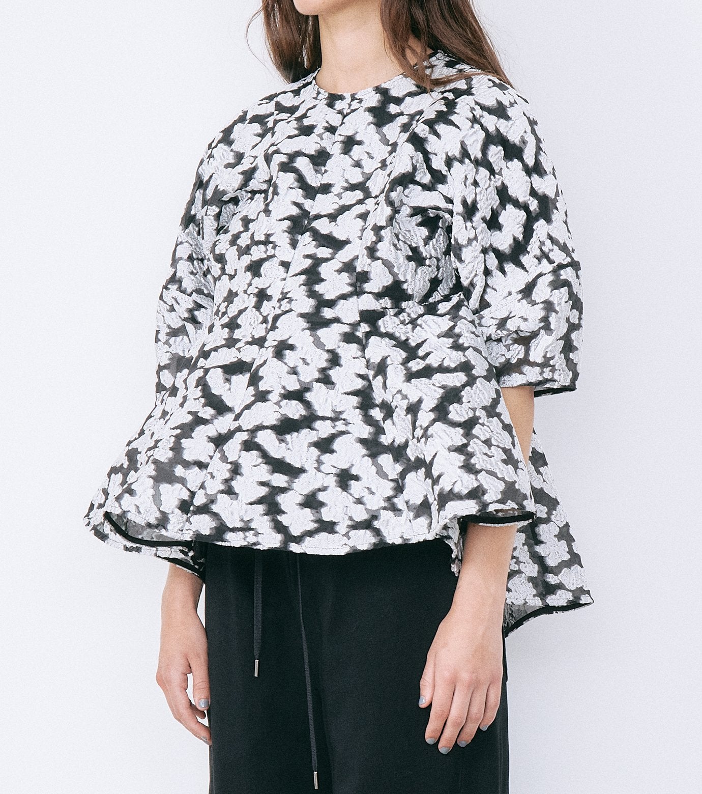 Sheer Jacquard Blouse