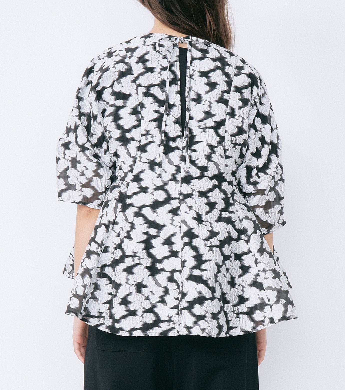 Sheer Jacquard Blouse