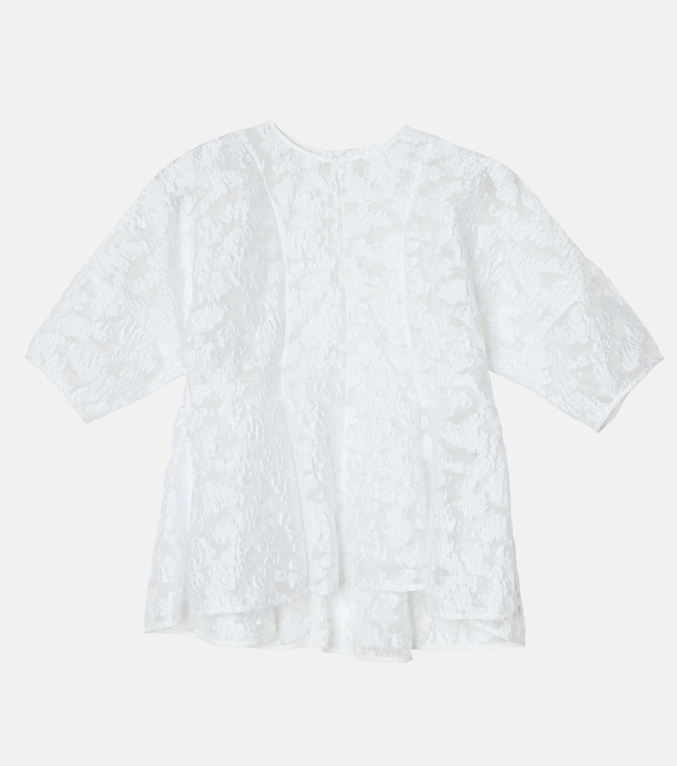 Sheer Jacquard Blouse