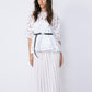 Sheer Jacquard Blouse
