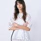 Sheer Jacquard Blouse