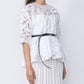 Sheer Jacquard Blouse