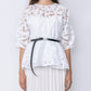 Sheer Jacquard Blouse