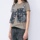 Wallpaper Print Denim Bib Top