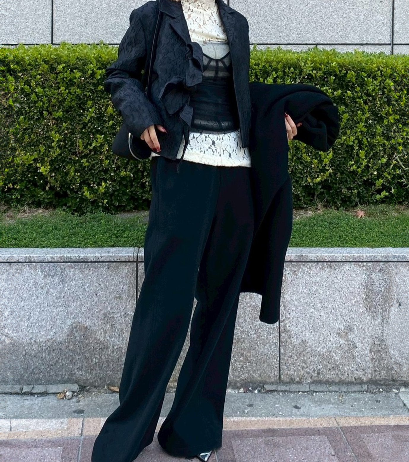 Cropped Jacquard Jacket