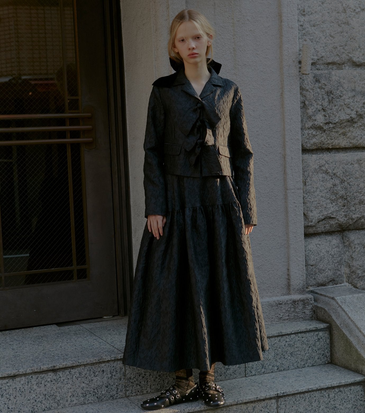 Cropped Jacquard Jacket