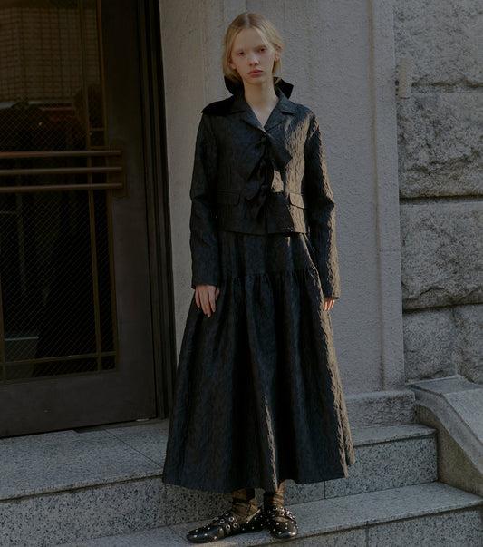 Cropped Jacquard Jacket