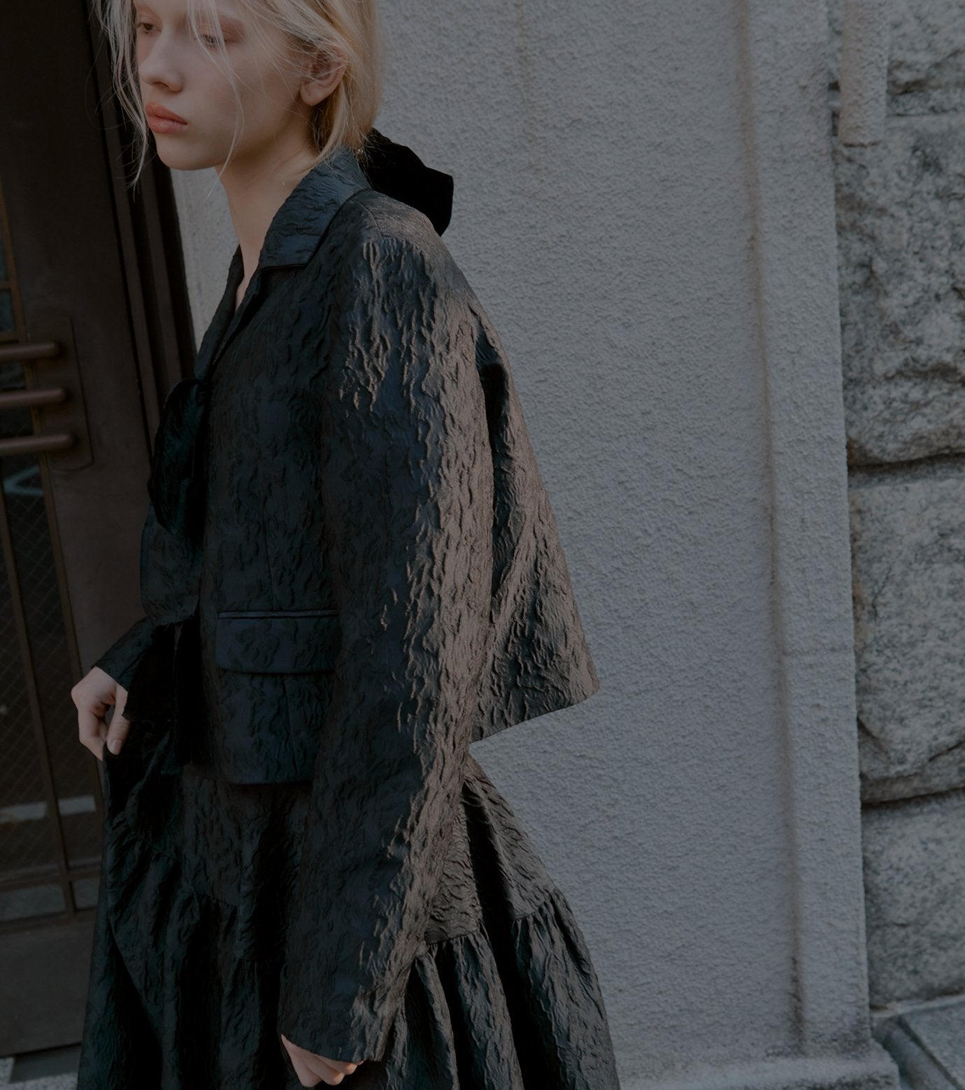 Cropped Jacquard Jacket