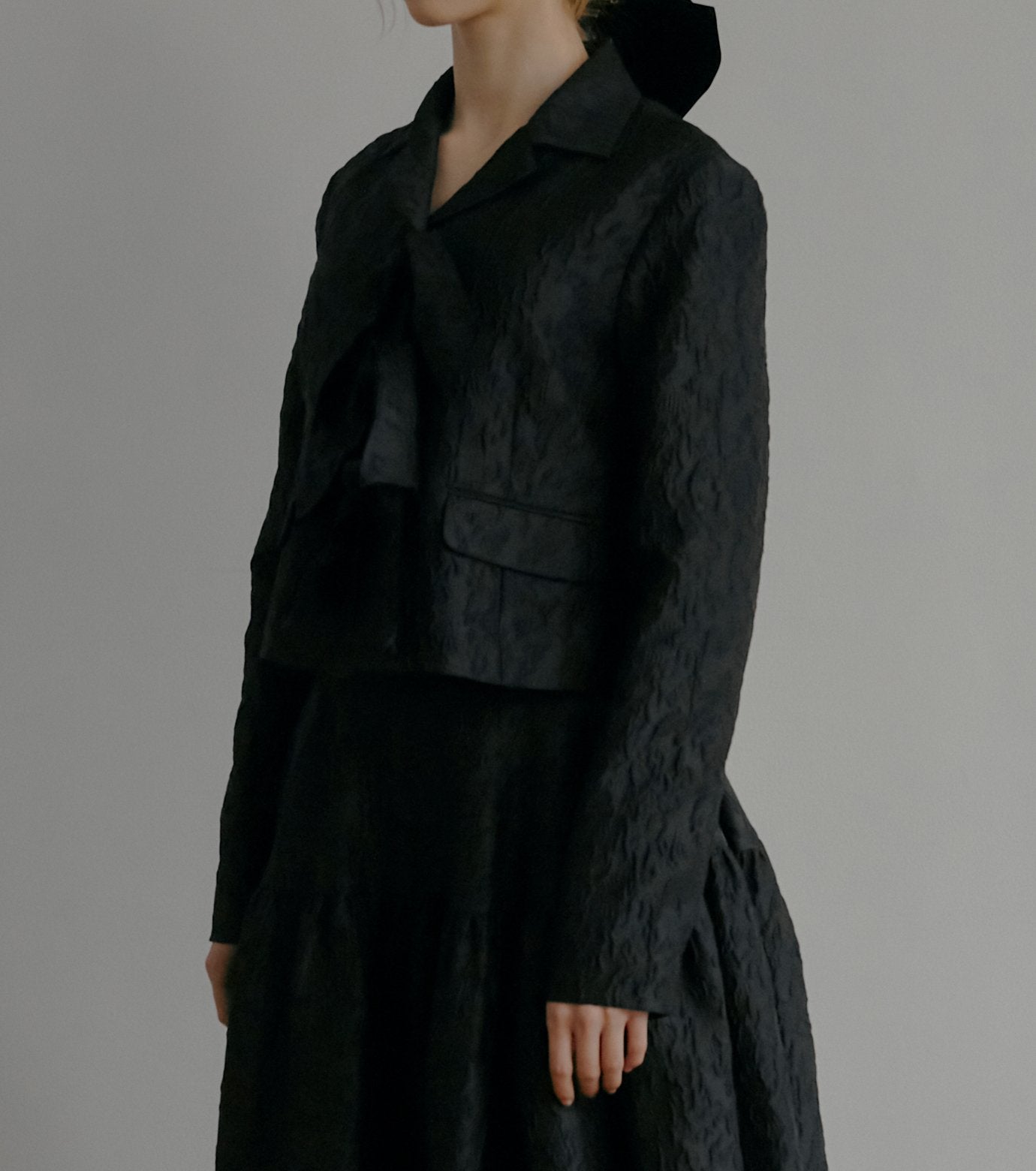 Cropped Jacquard Jacket