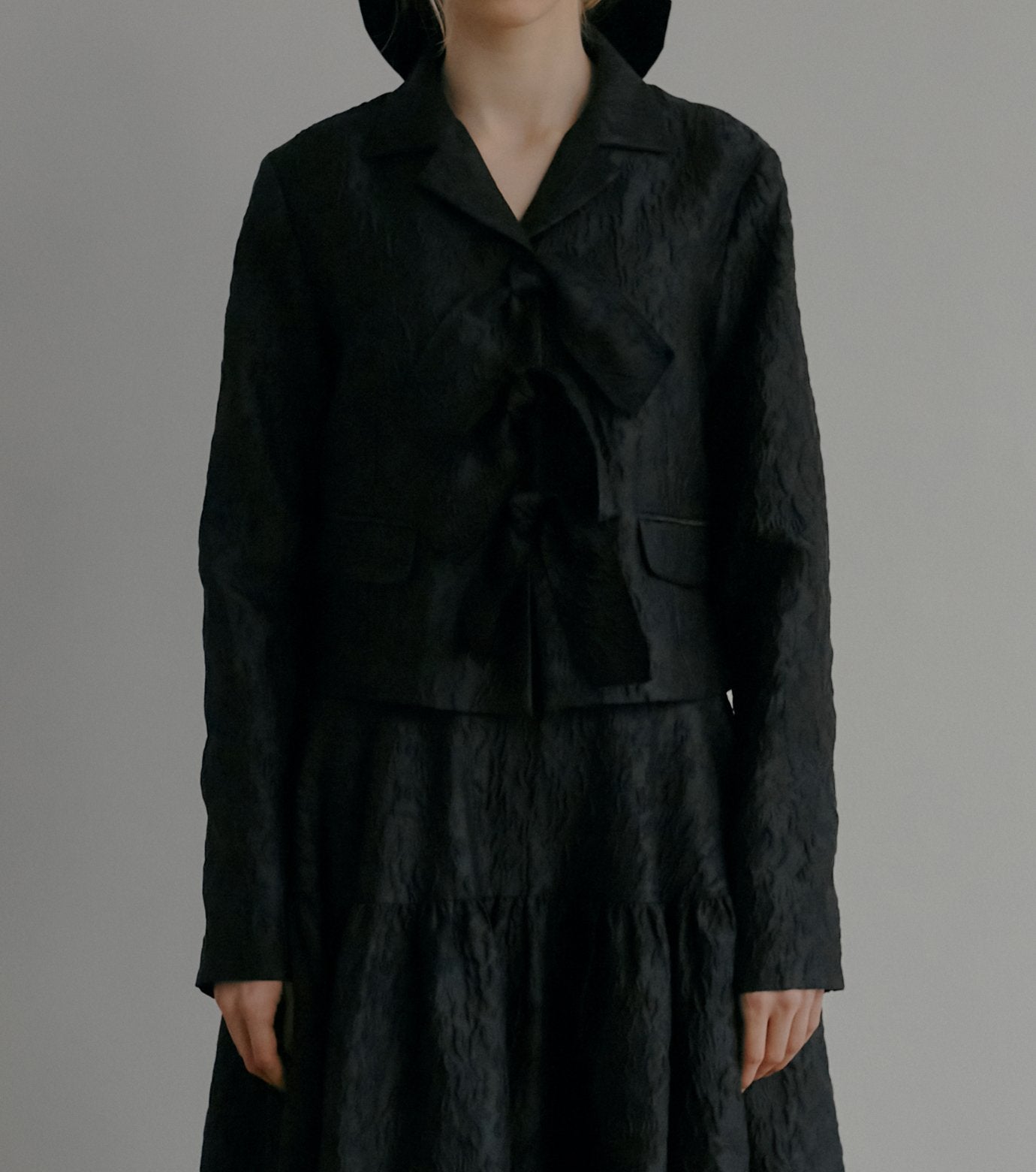 Cropped Jacquard Jacket