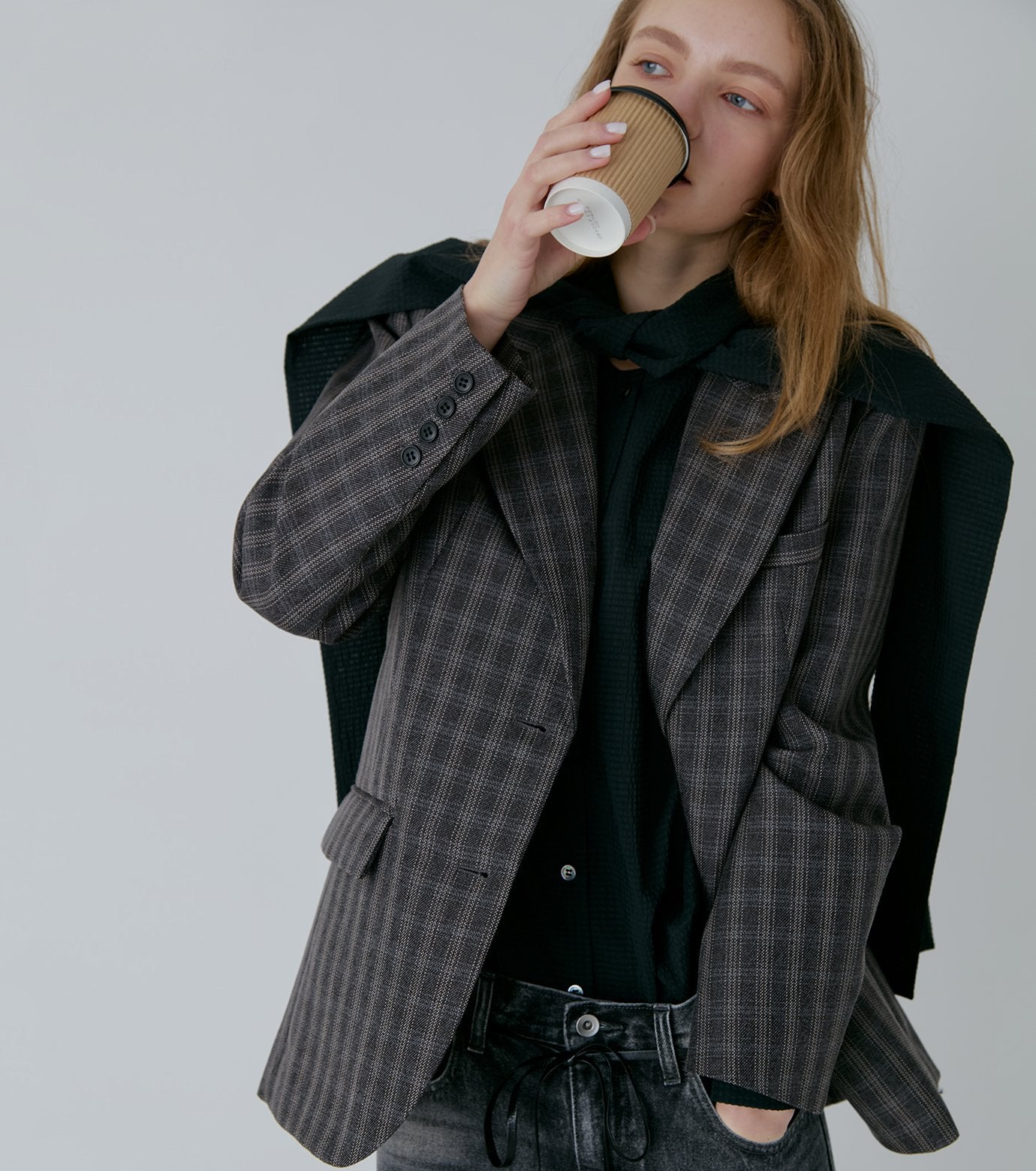 Oversized Plaid Jacket