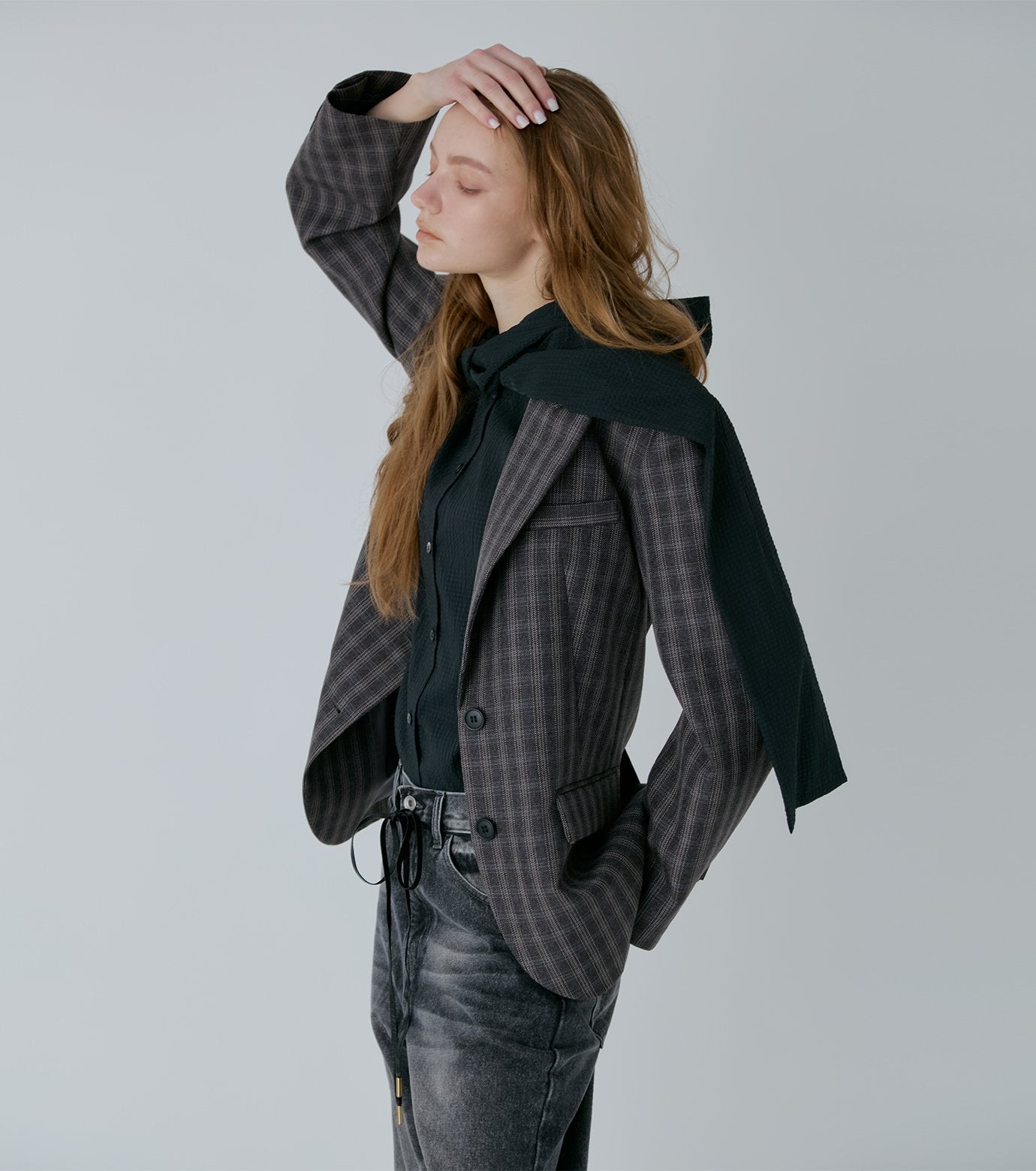 Oversized Plaid Jacket