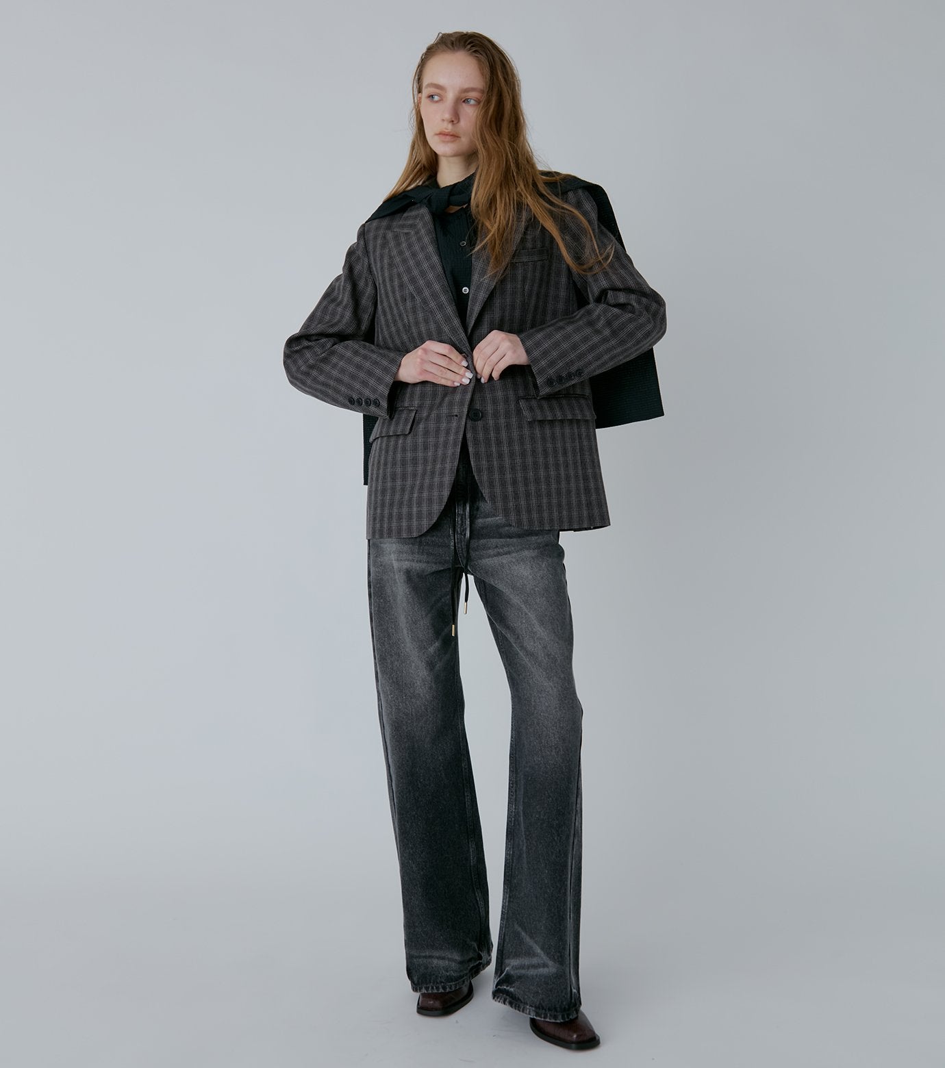 Oversized Plaid Jacket