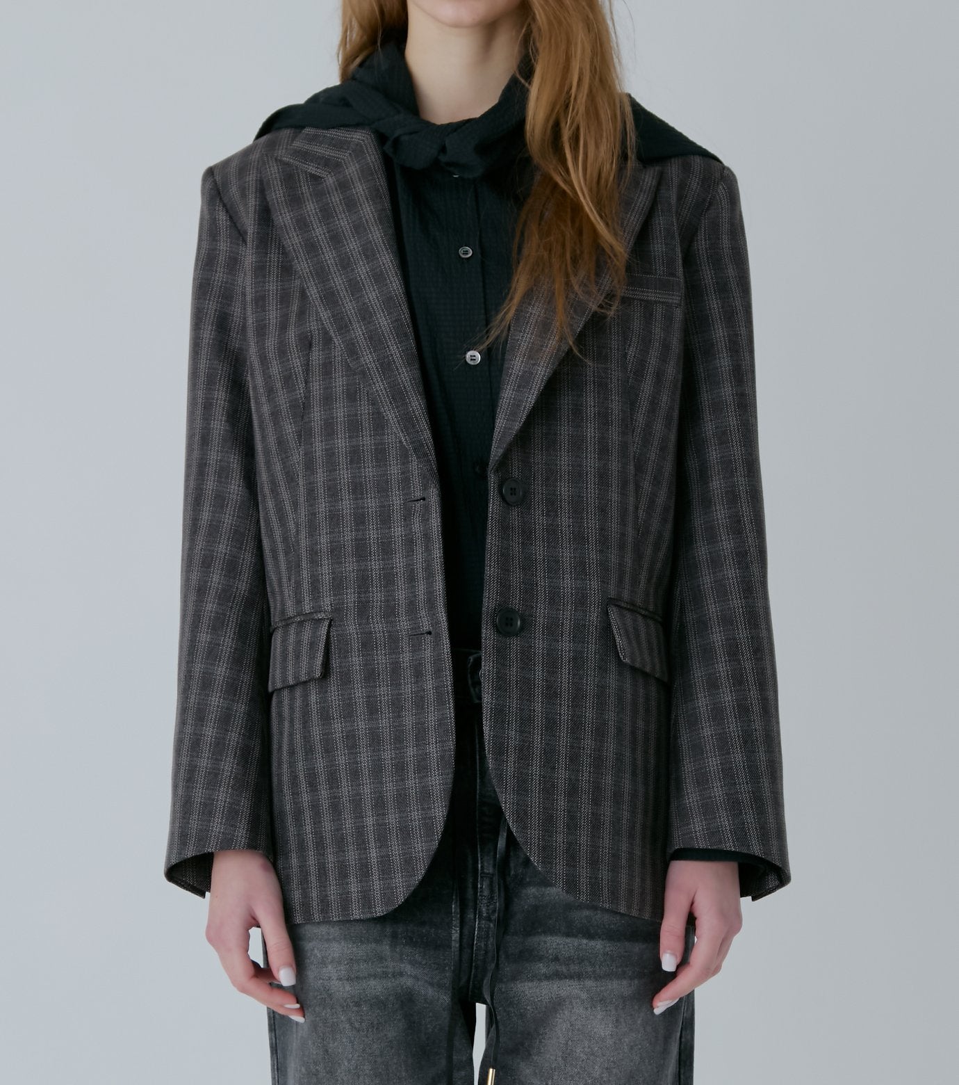 Oversized Plaid Jacket