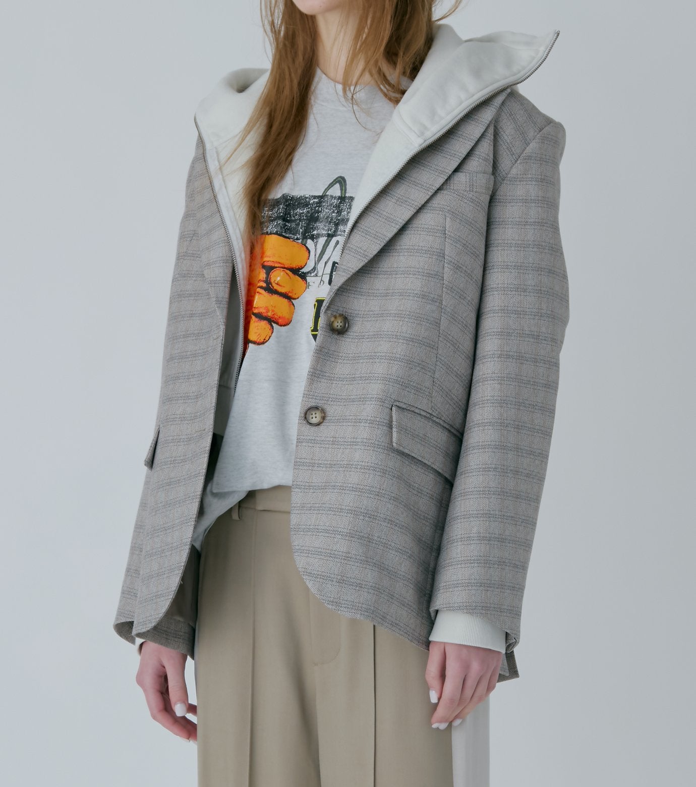 Oversized Plaid Jacket