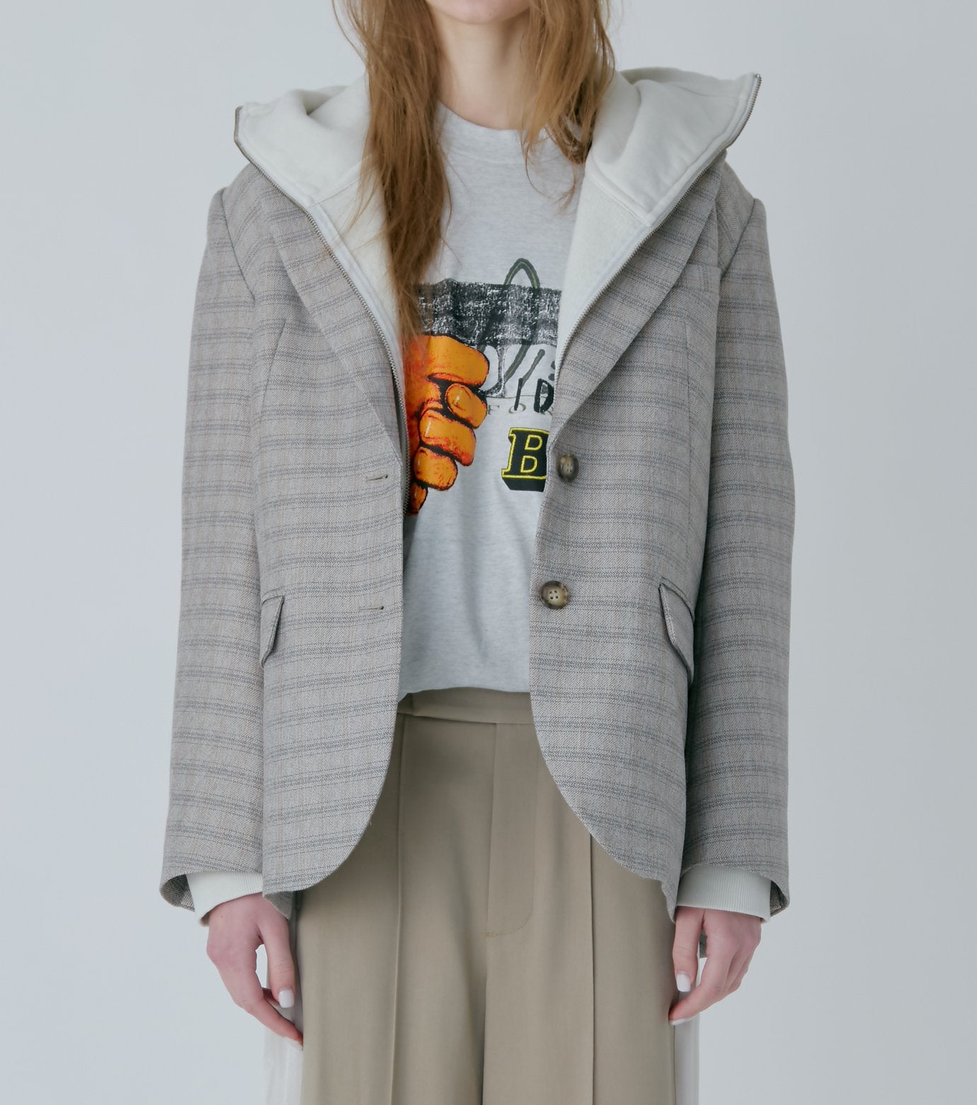 Oversized Plaid Jacket