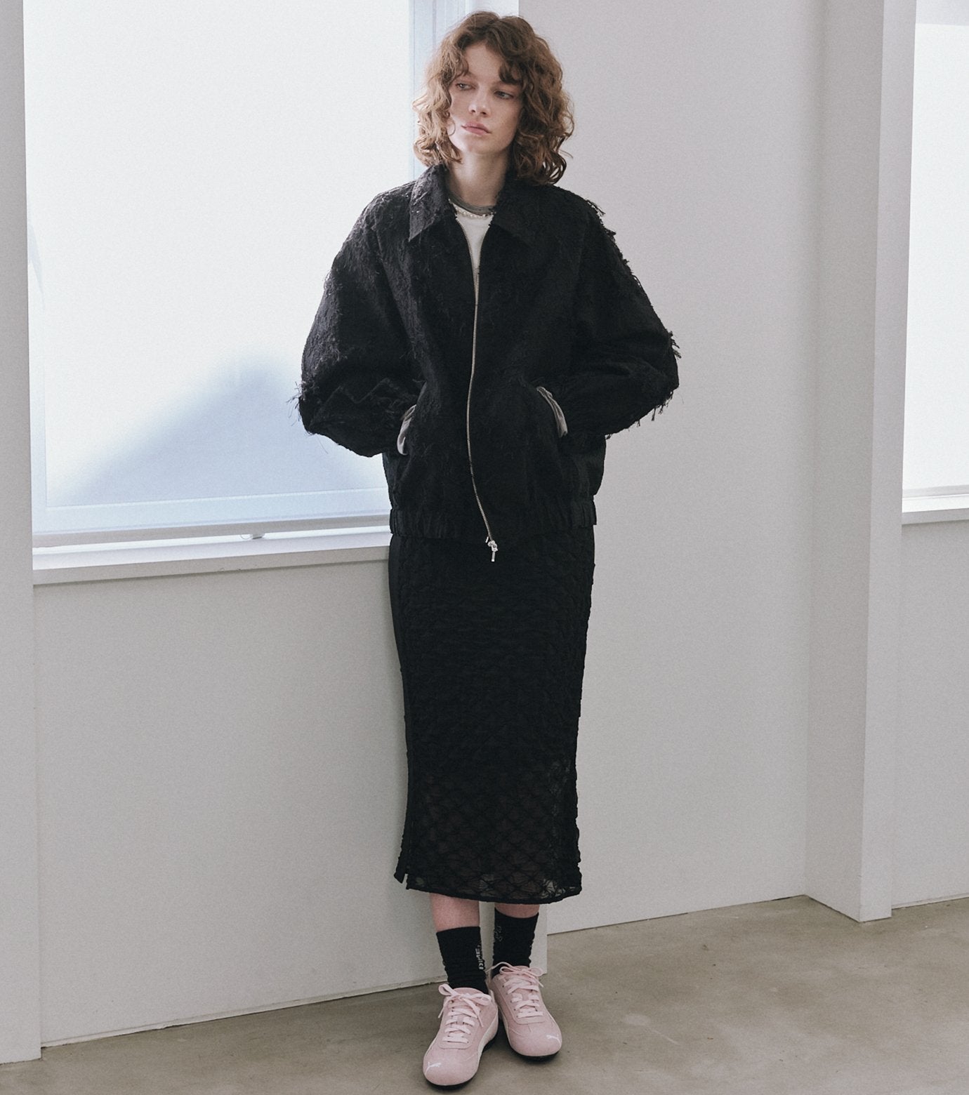 Jacquard Bomber Blouson