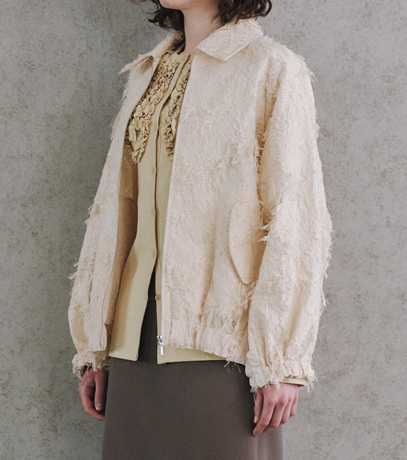 Jacquard Bomber Blouson
