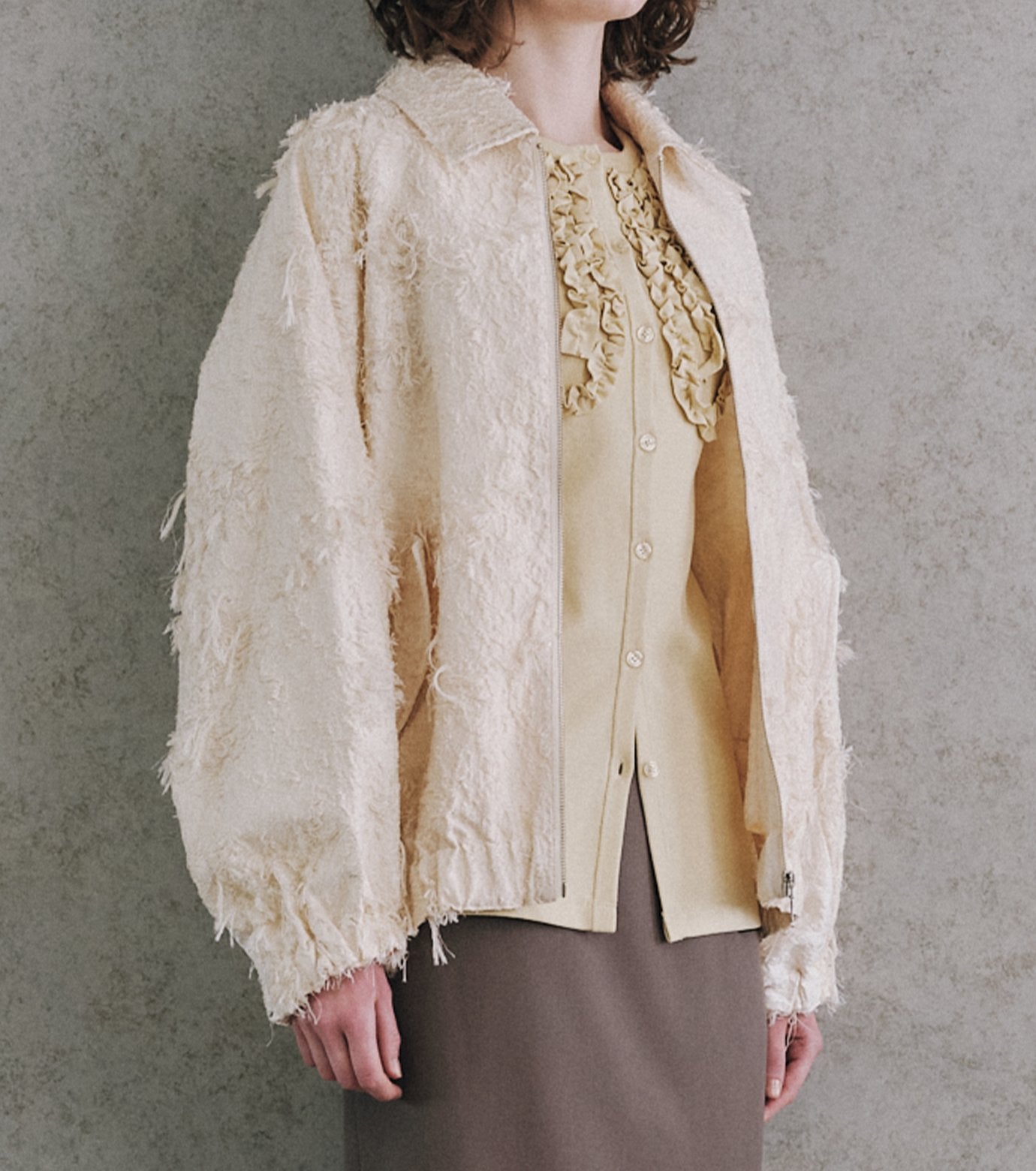 Jacquard Bomber Blouson