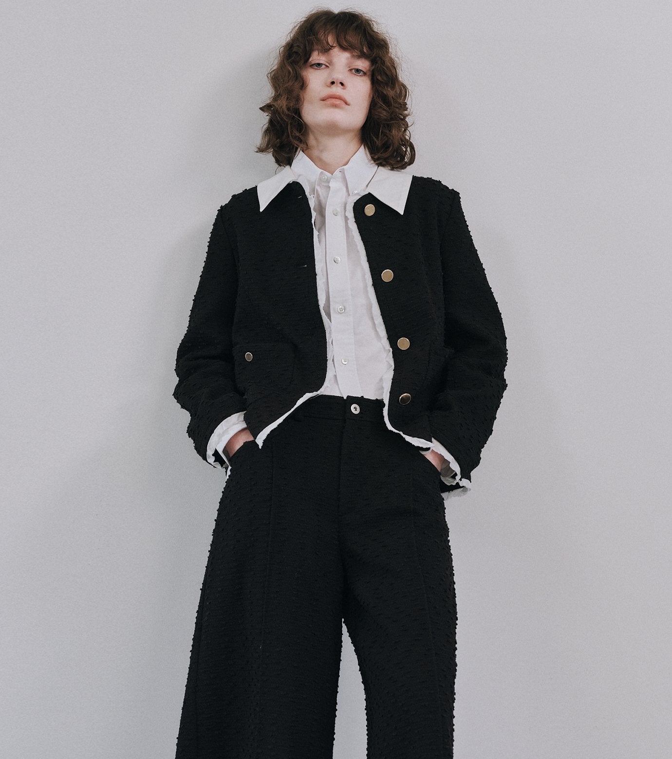 Tweed Jacket w/Detachable Collar