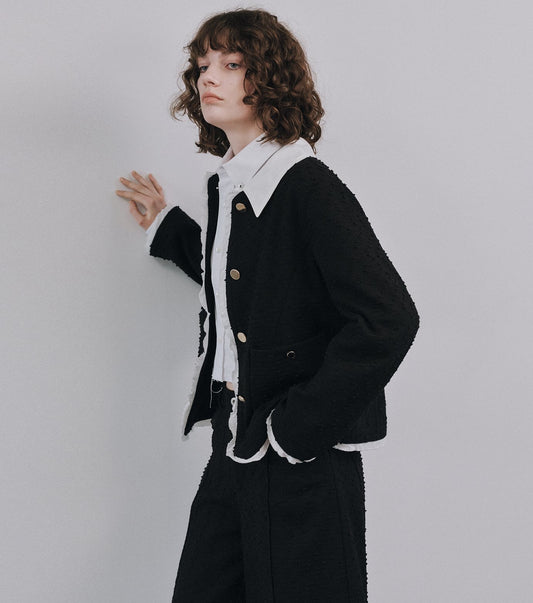 Tweed Jacket w/Detachable Collar