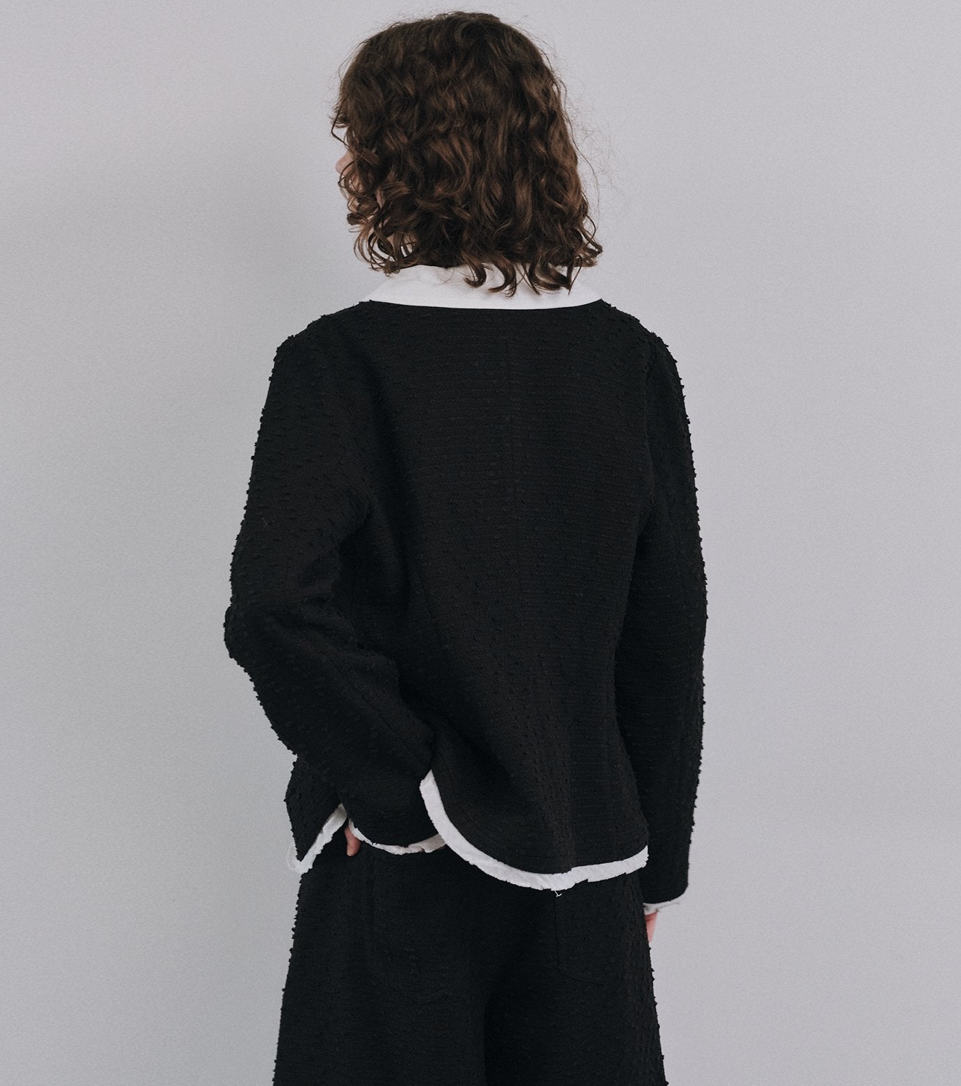 Tweed Jacket w/Detachable Collar