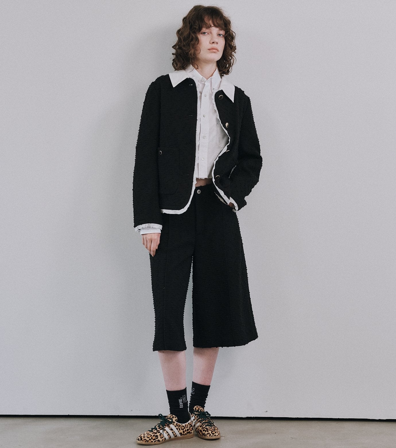 Tweed Jacket w/Detachable Collar