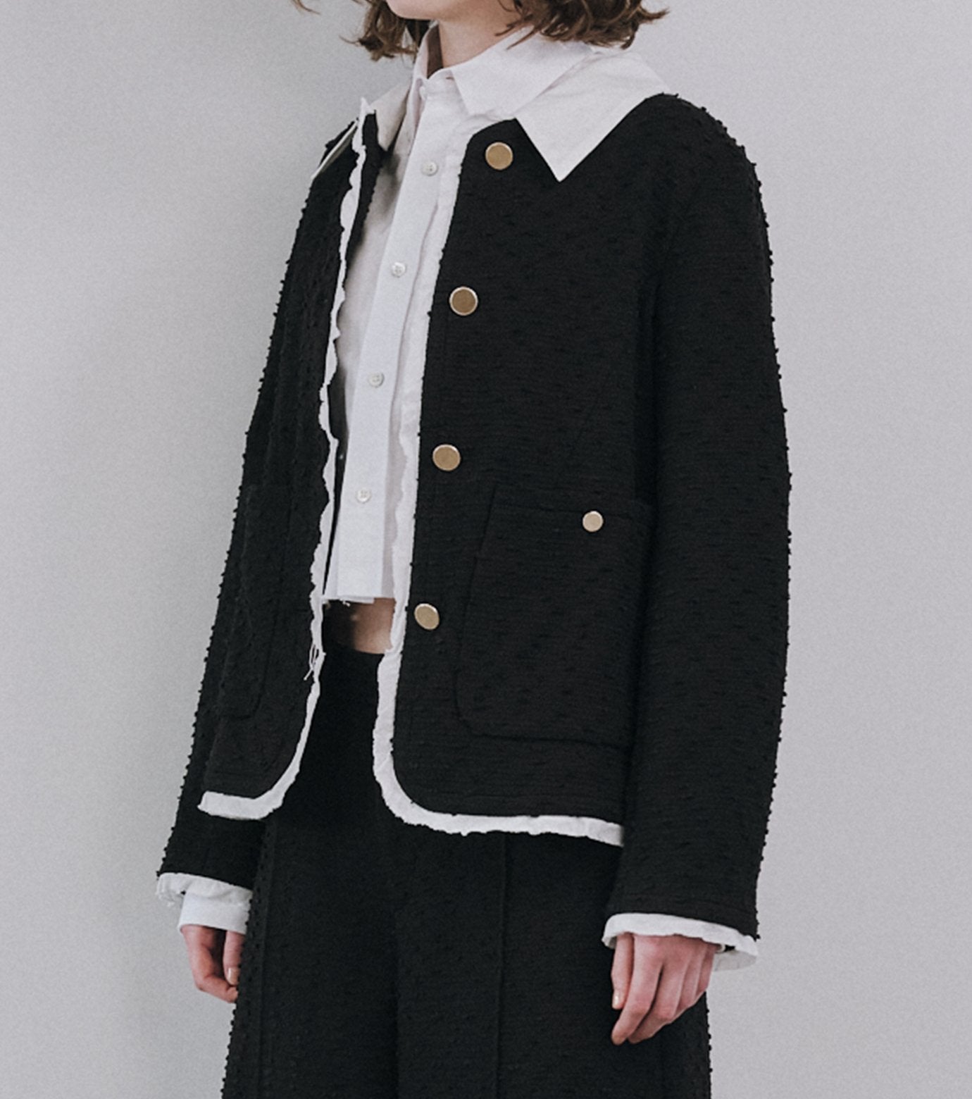 Tweed Jacket w/Detachable Collar