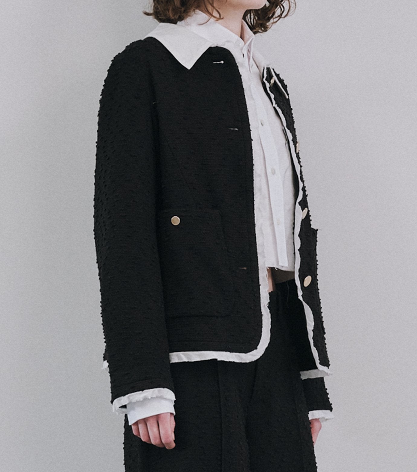 Tweed Jacket w/Detachable Collar