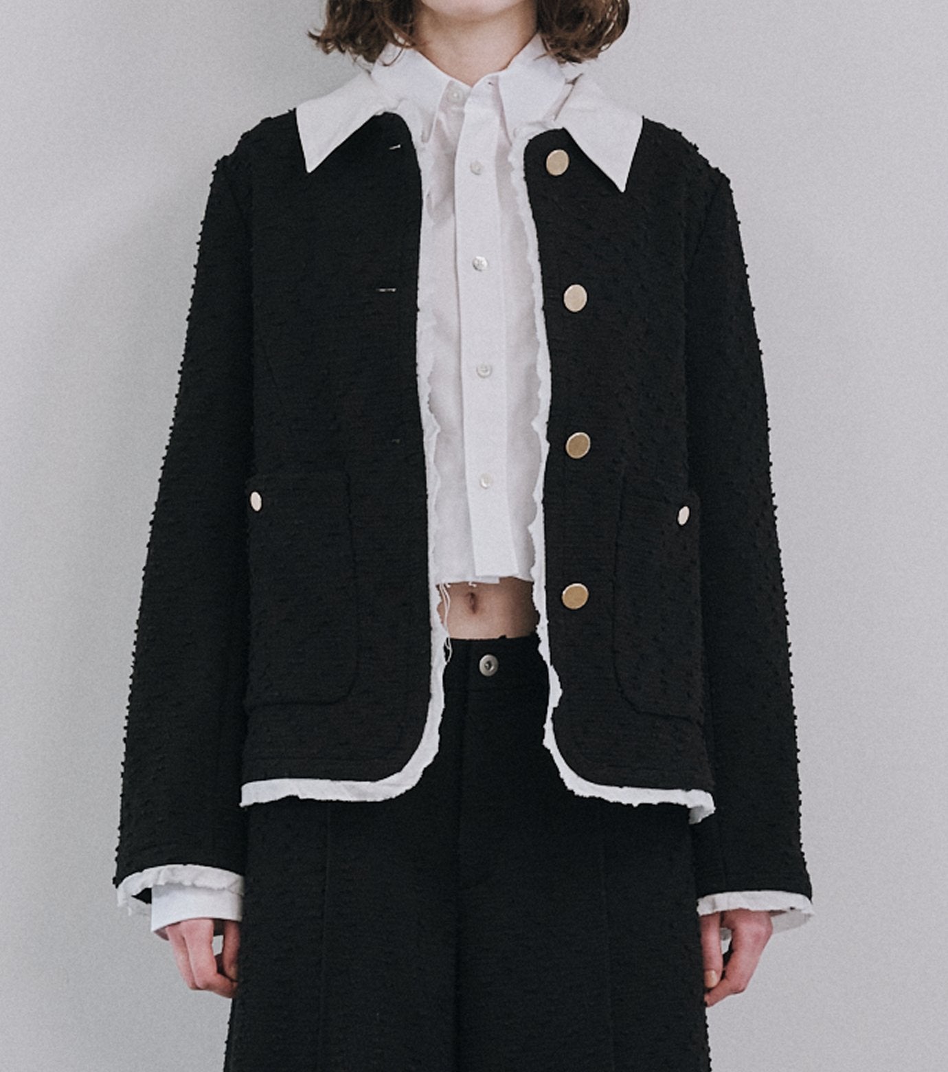 Tweed Jacket w/Detachable Collar