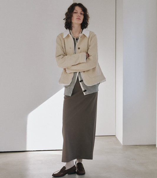 Tweed Jacket w/Detachable Collar