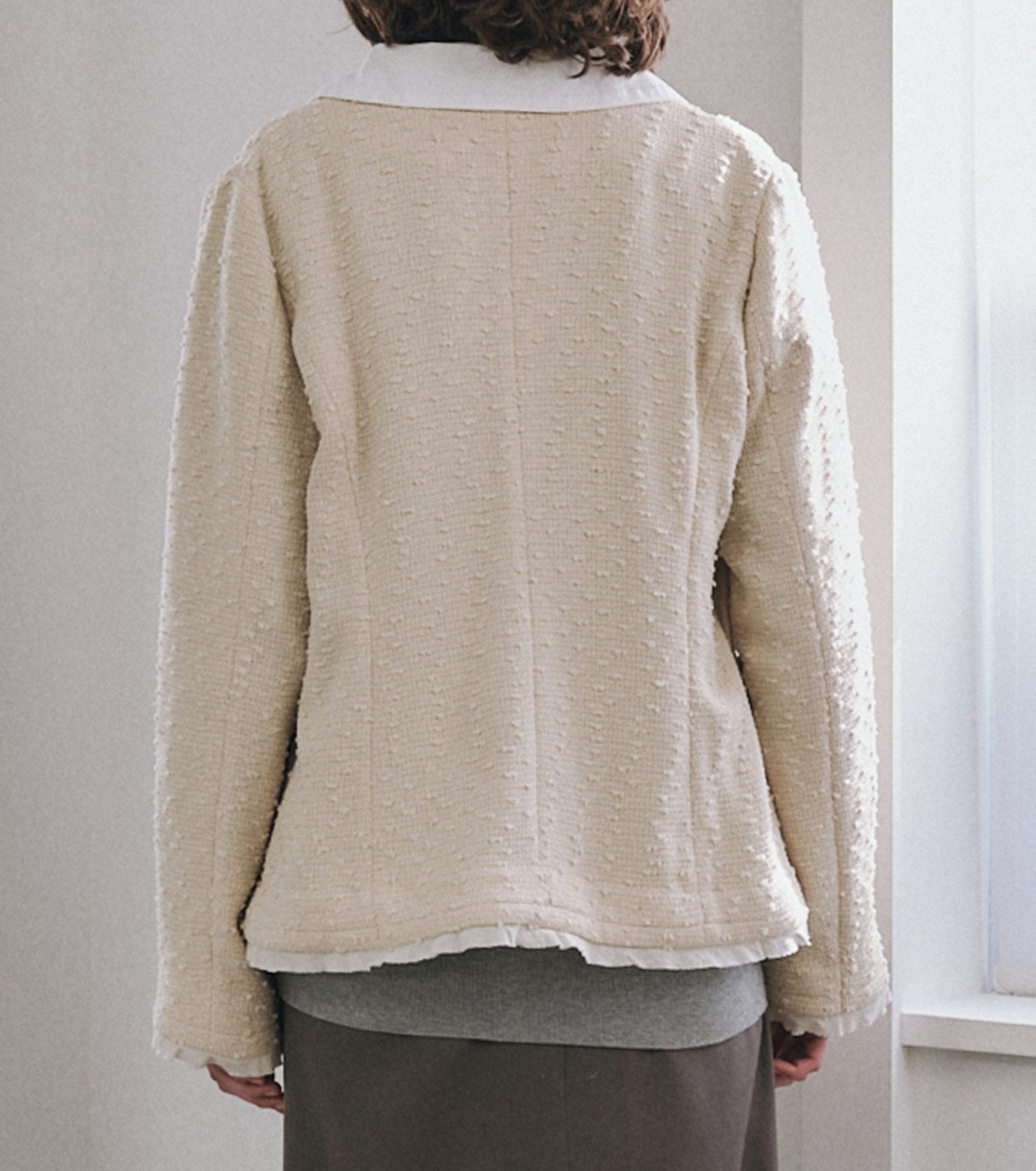 Tweed Jacket w/Detachable Collar