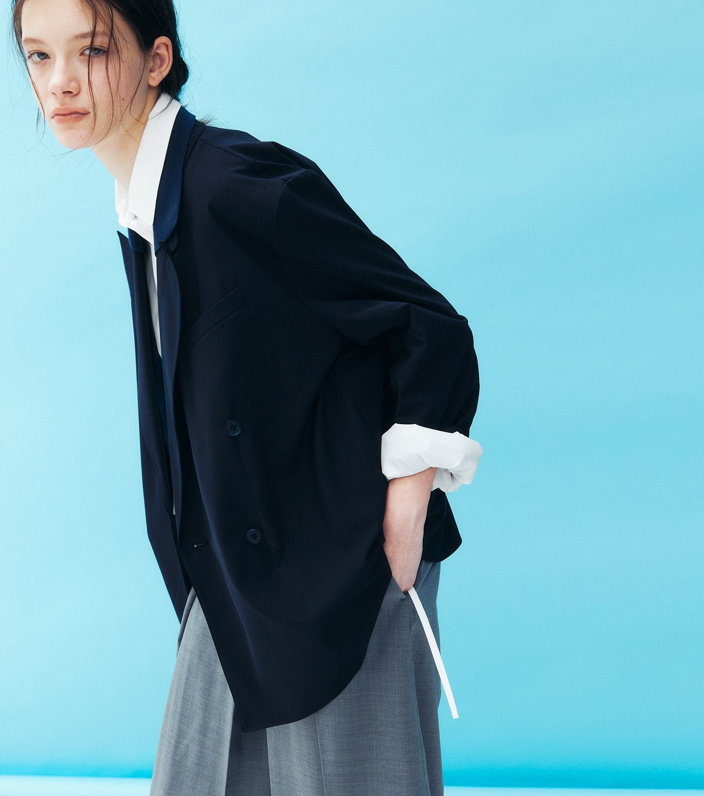 Detachable-Collar Shirt Jacket