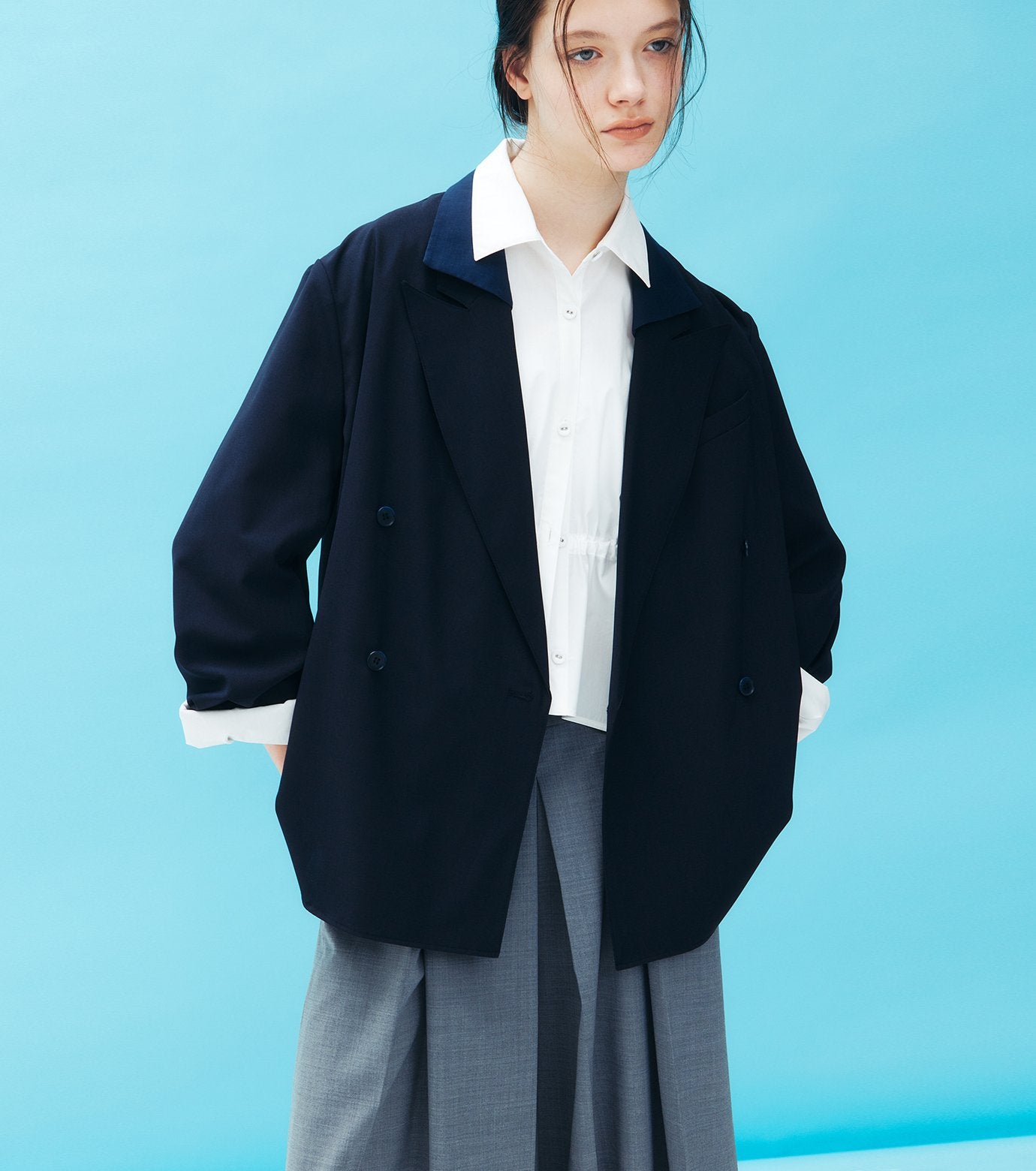 Detachable-Collar Shirt Jacket